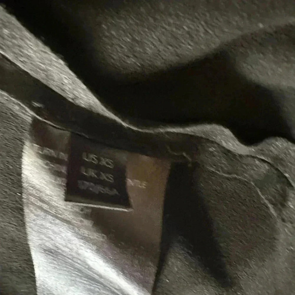 Free People Women's Size XS Ruched Zipper Back Mini Skirt Black Faux Suede - Picture 5 of 10